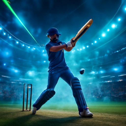 8777 bet ক্রিকেট ব্যাটসম্যানের শট খেলার দৃশ্য